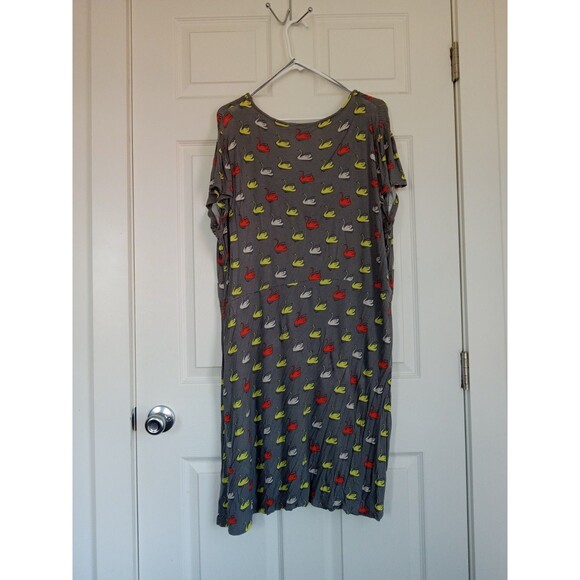 VTG Simply Be Plus Size A-Line V-Neck Short Sleeve Swan Dress Women's 18 EUC - Picture 4 of 7